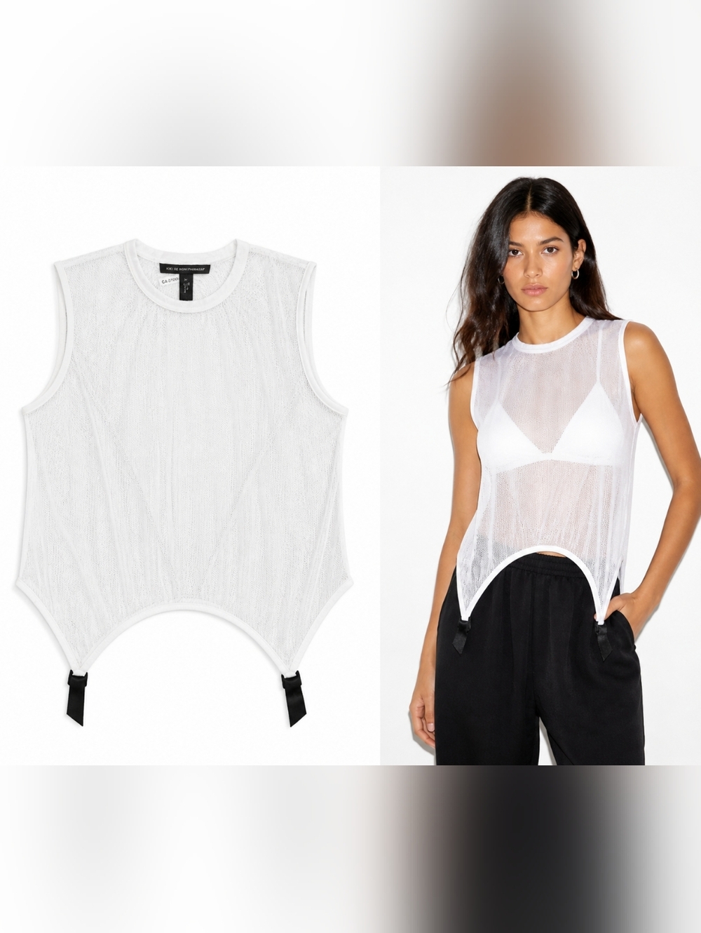 NWOT Kiki de Montparnasse Sheer Mesh Top XS - Picture 6 of 7